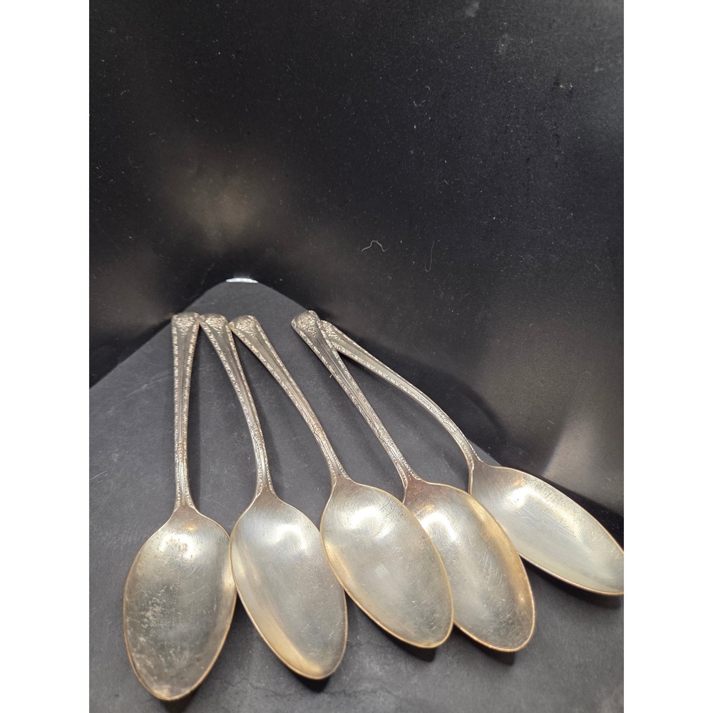 Set l 5 Place Soup Spoons  International Silver Elegance Rogers Silverplate 1954